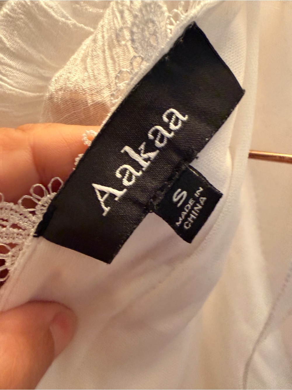 Aakaa Ivory V-Neck Ruffle Mini Dress - Picture 7 of 7
